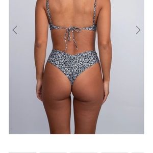 Skate thong bikini bottoms in color savannah